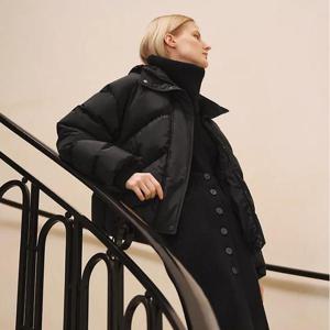 에르메스 쇼트 푸퍼 코트 여성 다운 패딩 자켓 누아 H4H0178DR0238