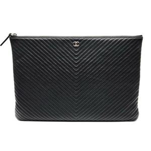 (명품) 샤넬 캐비어 쉐브론 클러치 라지 L379316