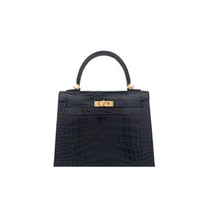 [엘러브] 에르메스 엘리게이터 아웃켈리25 블루발티크 금장 6HH0026