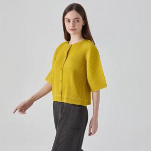 [요이츠]가오리 반팔 플리츠 버튼 자켓_YK02WNPJK09