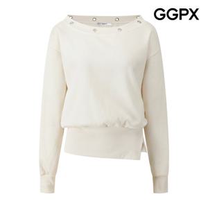 GGPX  포인트 루즈넥 슬릿 맨투맨 티셔츠 GQ1TS018F