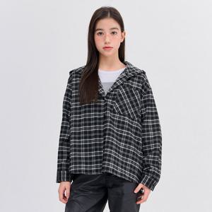 [오션스카이] 공용 멀티 체크 후드 셔츠-FAJB5403B03