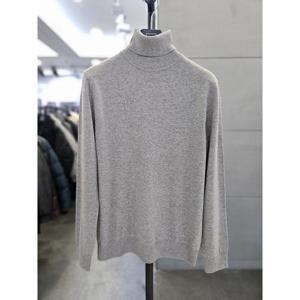 바쏘옴므 세이브존03 바쏘옴므 남자 베이지 목티 울  니트 폴라티 WSATZ4WN91A