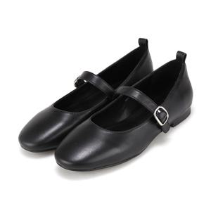 [본사운영] [26SS 신상] 바바라 양가죽 라운드 버클 디테일 여성 플랫 1.5cm_BBJ110