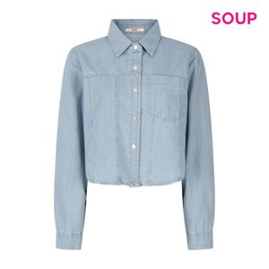 [숲]내추럴 코튼 크롭 데님 셔츠 S61LS02