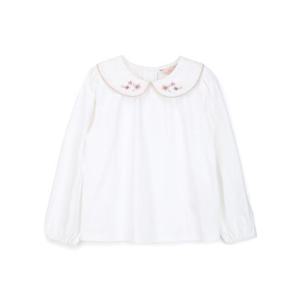 더센트럴 페리미츠 TC01 플라워 자수 카라 티셔츠 P2612T169