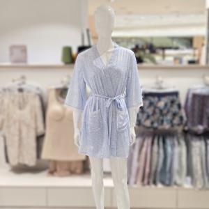 [바바라] 소프트 폴리 스판 실내 나이트 숏 로브가운 AGW4620R SBL