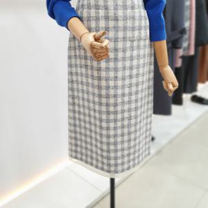 [잇미샤]시스루 패널 체크 스커트 ITP2WSK710CA