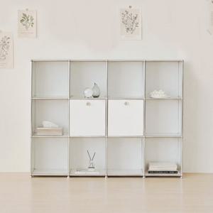 포스트모던 발렌 4X3 미드센츄리 모듈 책장 1600 3단 C3 (2도어)