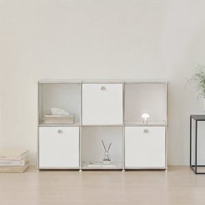 포스트모던 발렌 3X2 미드센츄리 모듈 책장 1200 2단 C3 (3도어)