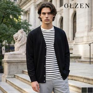 [올젠] 베이직 브이넥 단추 가디건 (ZOE1EC1306)