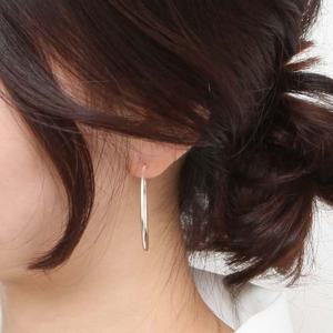 92.5 실버 파이프 후프 40mm 링 은 귀걸이