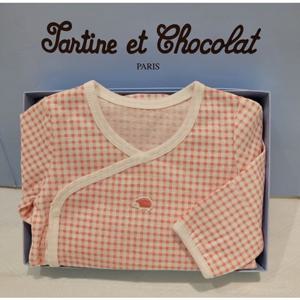 쇼콜라 B엘체크배냇슈트 (TNOMNG02U1)봄여아실내복임신출산선물