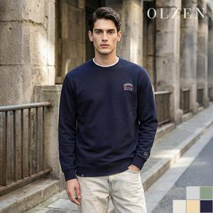 [올젠] 자수 그래픽 맨투맨 티셔츠 (ZME1TR1902)