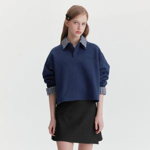 [마리끌레르] 로고 패치 폴로 롱슬리브(MAGALS03MNY)