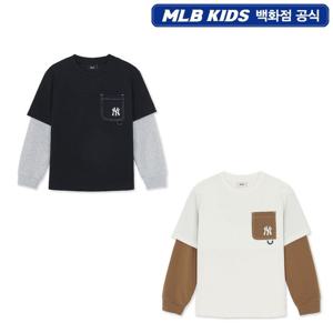 [MLB키즈]아웃도어 베이직 포켓 긴팔 티셔츠 7ATSB1261