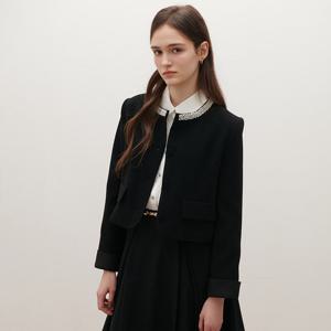 [SATIN] 넥 진주 포인트 자켓 S261M155