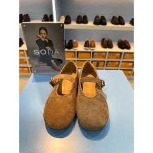 [소다]여성 스터드 장식 스웨이드 플랫로퍼 FRF5010_DG