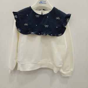 [리틀밥독]W리본자수티셔츠 B251MTS041_SH