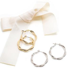 그레이스켈리 브레이드 꼬임 링 귀걸이 EZ4546