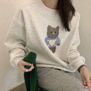 [드넬]하트베어맨투맨DWT54224A