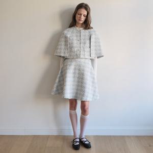 [SATIN] 하운드투스 체크 트위드 미니 스커트 S261B351