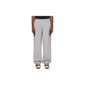 25 FW 베트멍 남성 그레이 바이커 크로스 로고 스웨트팬츠 261669M190005