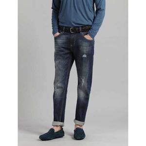 [빠니깔레][본사직영] 인디고 블루 스크레치 디테일 진 M-IJEAN1