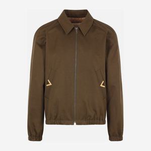 발렌티노 코튼 개버딘 지퍼 재킷 8V3CIP79 AWK365