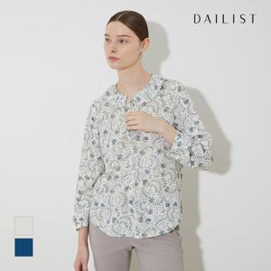 [데일리스트]프린트 프릴카라 블라우스_MDBNL4S1451