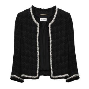 (명품) 생로랑 울 크롭 트위드 자켓 653214 Y5