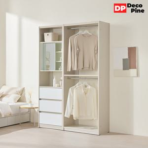 데코파인 우디 시스템 행거 1400 E세트 화장대 옷장 드레스룸