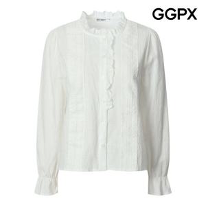 GGPX  프릴넥 레이스 펀칭 블라우스 GQ1SH006B