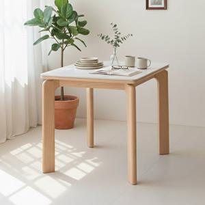 보루네오 라움 원목 세라믹 2인용 테이블 (의자미포함)