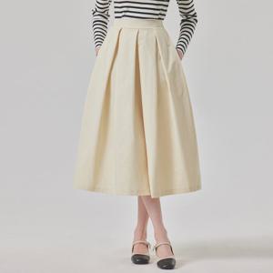 [매긴]빅 플리츠 볼륨 스커트_PBMF6S1SK8071