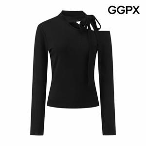 [GGPX] 원 포인트 컷아웃 숄더 기모 티셔츠 (GQ1TS021F)