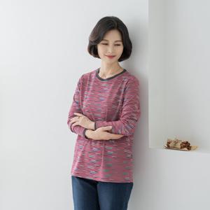 엄마옷 마담4060 스페이스바나염티셔츠 데일리 여성 -ZTE2601054-