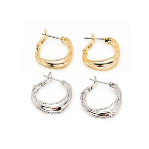 그레이스켈리 2cm 사각컷 링 귀걸이 EZ4547