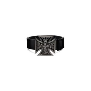 25 FW 베트멍 남성 블랙 바이커 크로스 로고 점보 벨트 261669M131003