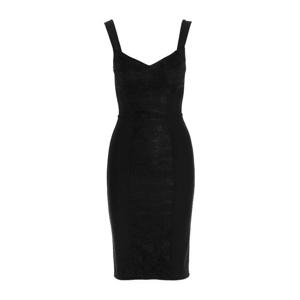 돌체앤가바나 스윗하트넥 레이스 미디 코르셋 원피스 F63G9TG97