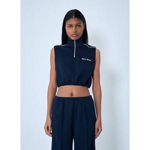 미우미우 하이넥 크롭 슬리브리스 탑 MT2163 14OA F0124