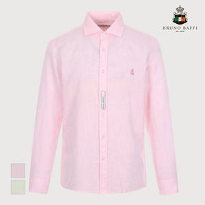 [인디안][BRUNO BAFFI] 린넨 블랜드 솔리드 셔츠._MUONL4S1311