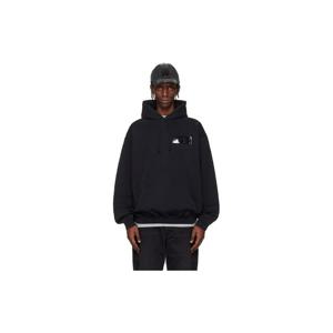 25 FW 베트멍 남성 블랙 테이프 로고 후드티 261669M202023