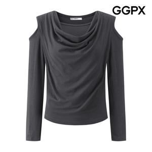 [지지피엑스]드레이프넥 숄더 트임 티셔츠 GQ1TS028F