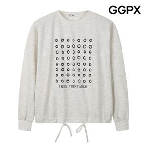 [지지피엑스]서클 프린팅 스트링 티셔츠 GQ1TS031F