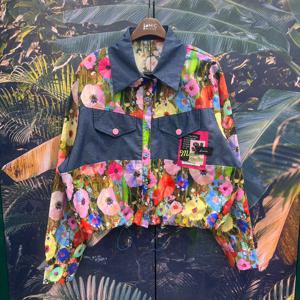 [르니앤맥코이]플라워청포켓카라스트링크롭셔츠MN05BL004_IC