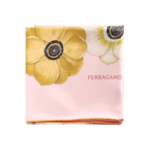 [SALVATORE FERRAGAMO] 라프리마 여성 스카프 아네모네 프린트 실크 310176E19 Nude Neutrals /8