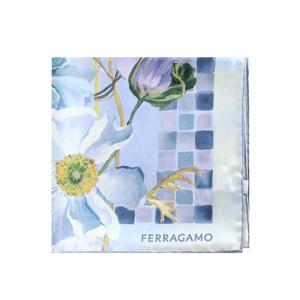 [SALVATORE FERRAGAMO] 라프리마 여성 스카프 실크 위드 프린트 310208E19 Blue /8
