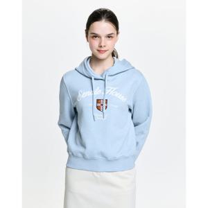 헤지스 여성 26SS HAZZYS X CAMBRIDGE 그래픽 후드 티셔츠 라이트블루 HSTS6A204B1