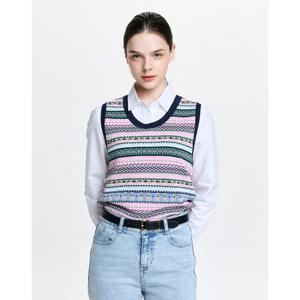 헤지스 여성 26SS 페어아일 베스트 네이비 HSSW6B201N2